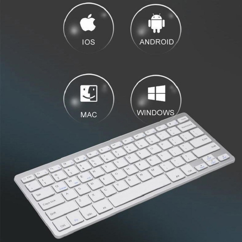 Mini Bluetooth tipkovnica Ultra tanka prijenosna bežična tipkovnica Ruski/španjolski/arapski/hebrejski raspored za tablet/iPad/laptop/telefon