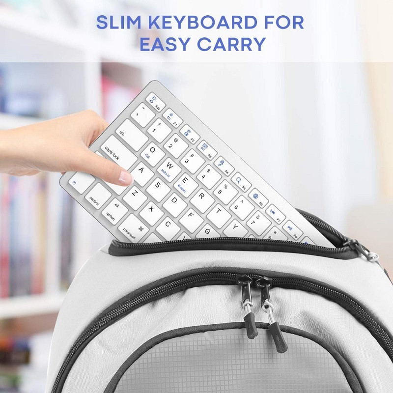 Mini Bluetooth tipkovnica Ultra tanka prijenosna bežična tipkovnica Ruski/španjolski/arapski/hebrejski raspored za tablet/iPad/laptop/telefon