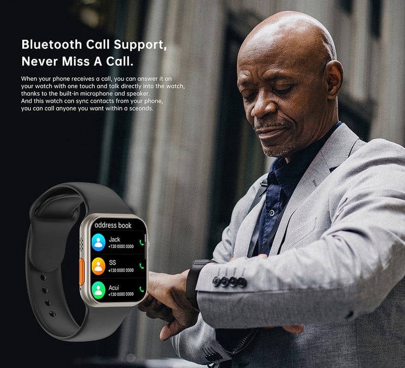 Smart Watch Ultra Series 8 Apple Watch Ultra 2,08 ιντσών ασύρματο ρολόι γυμναστικής IWO Watch Ultra NFC Smartwatch Κλήση Bluetooth