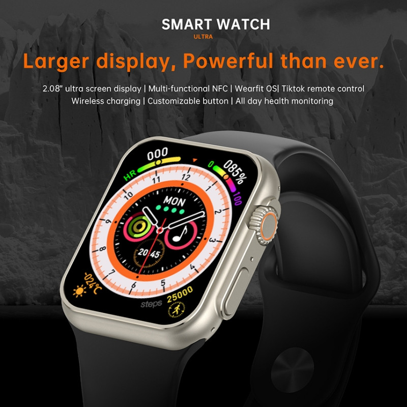 Smart Watch Ultra Series 8 Apple Watch Ultra 2,08 ιντσών ασύρματο ρολόι γυμναστικής IWO Watch Ultra NFC Smartwatch Κλήση Bluetooth
