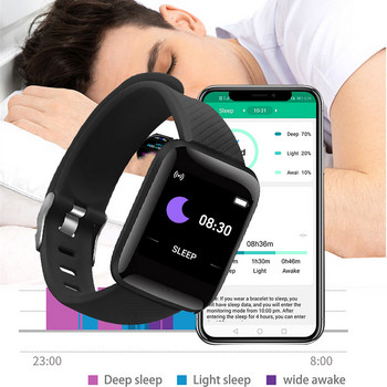 Фитнес Спорт Смарт часовник Мъжки Смарт часовник Дамски Кръвно налягане Пулсомер за Android iOS Водоустойчив силиконов смарт часовник