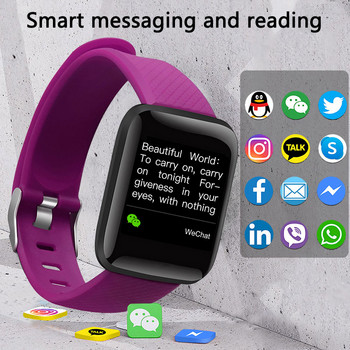 Фитнес Спорт Смарт часовник Мъжки Смарт часовник Дамски Кръвно налягане Пулсомер за Android iOS Водоустойчив силиконов смарт часовник