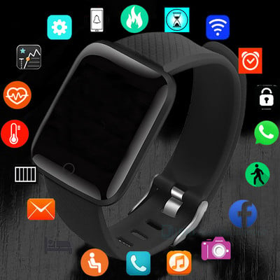 Fitness Sport Smartwatch Ανδρικό Έξυπνο Ρολόι Γυναικείο Μόνιτορ καρδιακής πίεσης για Android iOS Αδιάβροχο έξυπνο ρολόι σιλικόνης