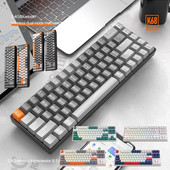 Tastatură mecanică Tastatură Bluetooth fără fir 5.0 de călătorie portabilă în mod dublu pentru computer PC Tastatură ergonomică pentru jocuri