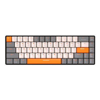 Tastatură mecanică Tastatură Bluetooth fără fir 5.0 de călătorie portabilă în mod dublu pentru computer PC Tastatură ergonomică pentru jocuri