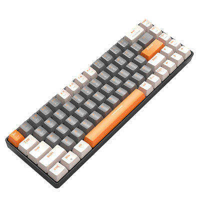 Tastatură mecanică Tastatură Bluetooth fără fir 5.0 de călătorie portabilă în mod dublu pentru computer PC Tastatură ergonomică pentru jocuri