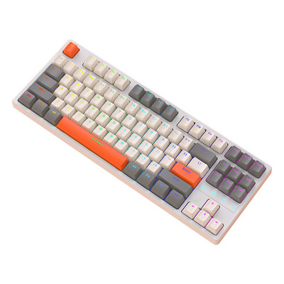 Tastatură mecanică Tastatură Bluetooth fără fir 5.0 de călătorie portabilă în mod dublu pentru computer PC Tastatură ergonomică pentru jocuri