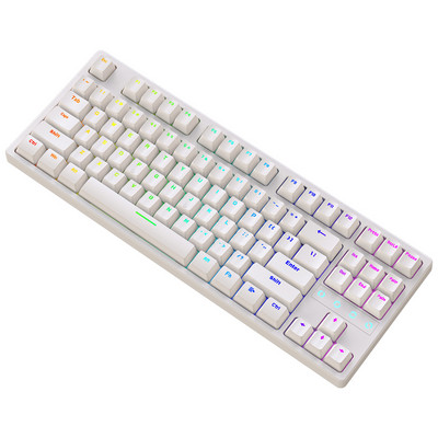 Tastatură mecanică Tastatură Bluetooth fără fir 5.0 de călătorie portabilă în mod dublu pentru computer PC Tastatură ergonomică pentru jocuri