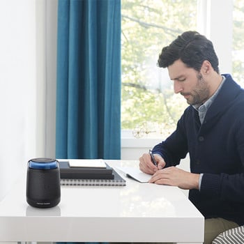 Harman Kardon Allure Φορητό ηχείο με ενεργοποίηση φωνής Ασύρματο ηχείο μπάσων Ηχείο Bluetooth με βάση φόρτισης μικροφώνου