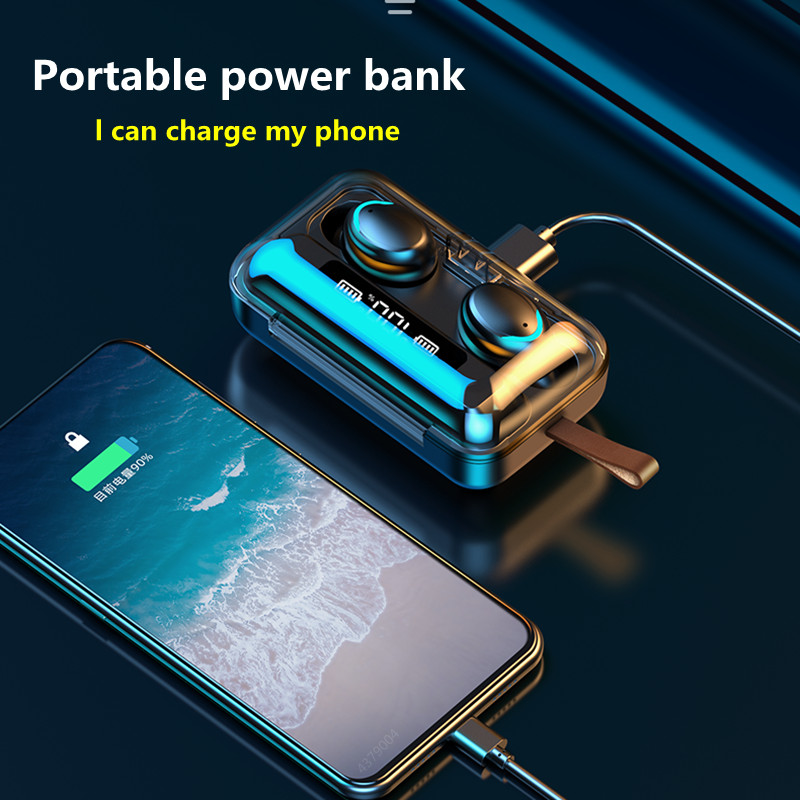 F9 Bluetooth bežične slušalice IPX7 vodootporne kukice za uši Bluetooth slušalice za smanjenje buke Slušalice HiFi Stereo slušalice Novo