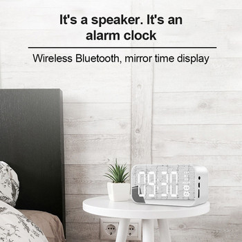 Πολυλειτουργικό ασύρματο ηχείο Ρολόι ξυπνητήρι Bluetooth-Συμβατότητα Ηχείο LED Έξυπνο ψηφιακό ρολόι Ραδιόφωνο Fm Επιτραπέζιο ρολόι