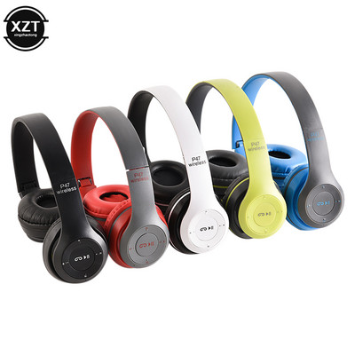 Ασύρματα ακουστικά 5.0 Bluetooth Ακουστικά Πτυσσόμενα μπάσα με κάρτα μνήμης TF για iPhone Xiaomi τηλέφωνο Sumsamg με ακουστικά μικροφώνου