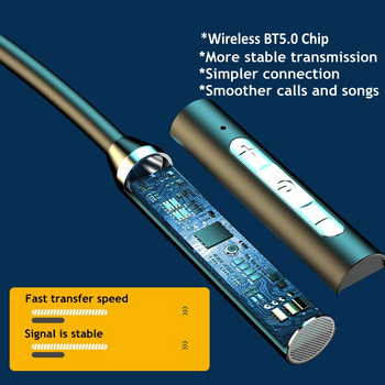 Ασύρματα ακουστικά Bluetooth Neckband Μαγνητικά ακουστικά Sport Running Earbuds Αδιάβροχα ακουστικά Bluetooth 5.0 με μικρόφωνο