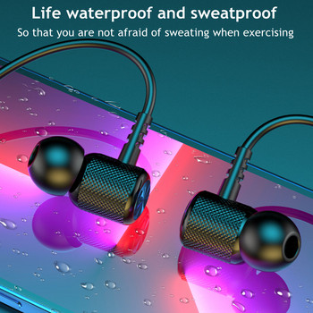 Безжични слушалки Bluetooth лента за врат Магнитни слушалки Спортни слушалки за бягане Водоустойчиви Bluetooth 5.0 слушалки с микрофон