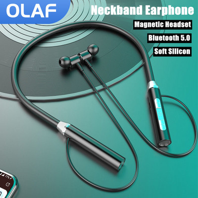 Ασύρματα ακουστικά Bluetooth Neckband Μαγνητικά ακουστικά Sport Running Earbuds Αδιάβροχα ακουστικά Bluetooth 5.0 με μικρόφωνο