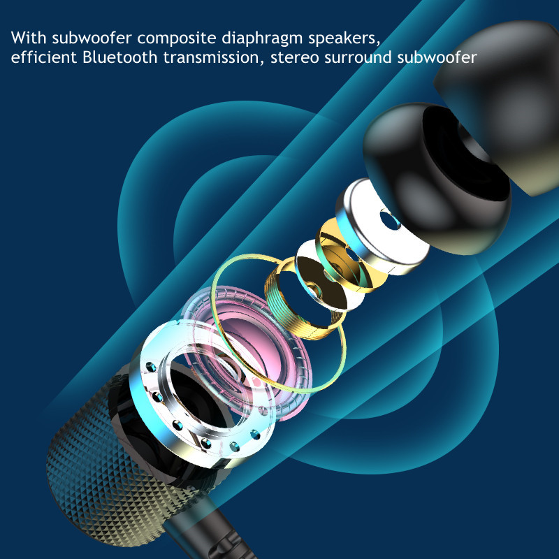 Ασύρματα ακουστικά Bluetooth Neckband Μαγνητικά ακουστικά Sport Running Earbuds Αδιάβροχα ακουστικά Bluetooth 5.0 με μικρόφωνο