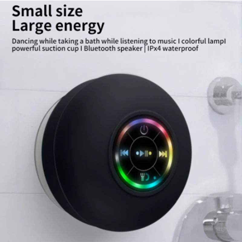 Q9 zvučnik otporan na prašinu Vodootporni bežični Bluetooth zvučnici za kupaonicu s LED svjetlima Tuš u automobilu Hands-free zvučnici