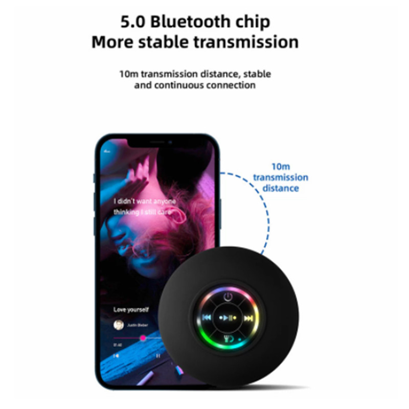 Q9 zvučnik otporan na prašinu Vodootporni bežični Bluetooth zvučnici za kupaonicu s LED svjetlima Tuš u automobilu Hands-free zvučnici