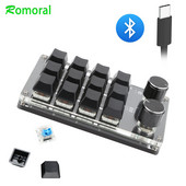 Makró gomb Egyedi billentyűzet Másolás Beillesztés Gyorsbillentyűk E-sport játékok Mini-mechanikus gyorscsere testreszabási billentyűzet