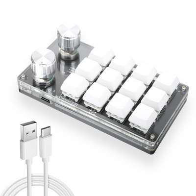 Makró gomb Egyedi billentyűzet Másolás Beillesztés Gyorsbillentyűk E-sport játékok Mini-mechanikus gyorscsere testreszabási billentyűzet