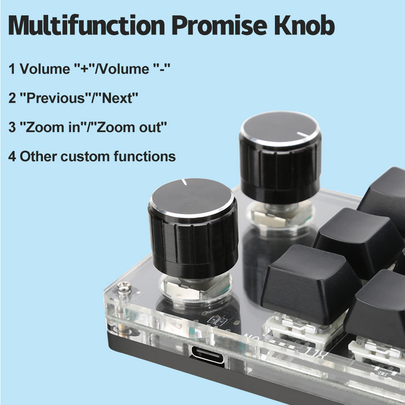 Makró gomb Egyedi billentyűzet Másolás Beillesztés Gyorsbillentyűk E-sport játékok Mini-mechanikus gyorscsere testreszabási billentyűzet