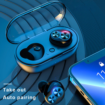 TWS Earphones Ασύρματα ακουστικά Bluetooth Στερεοφωνικά ακουστικά IN Ear Sports by Mic Earbuds For All Phone