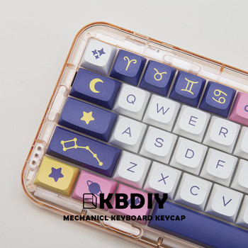 KBDiy 132 Keys Constellation PBT Keycaps XDA Profile MX Switch Anime Cute Keycap for DIY Mechanical Gaming Keyboard Custom Set