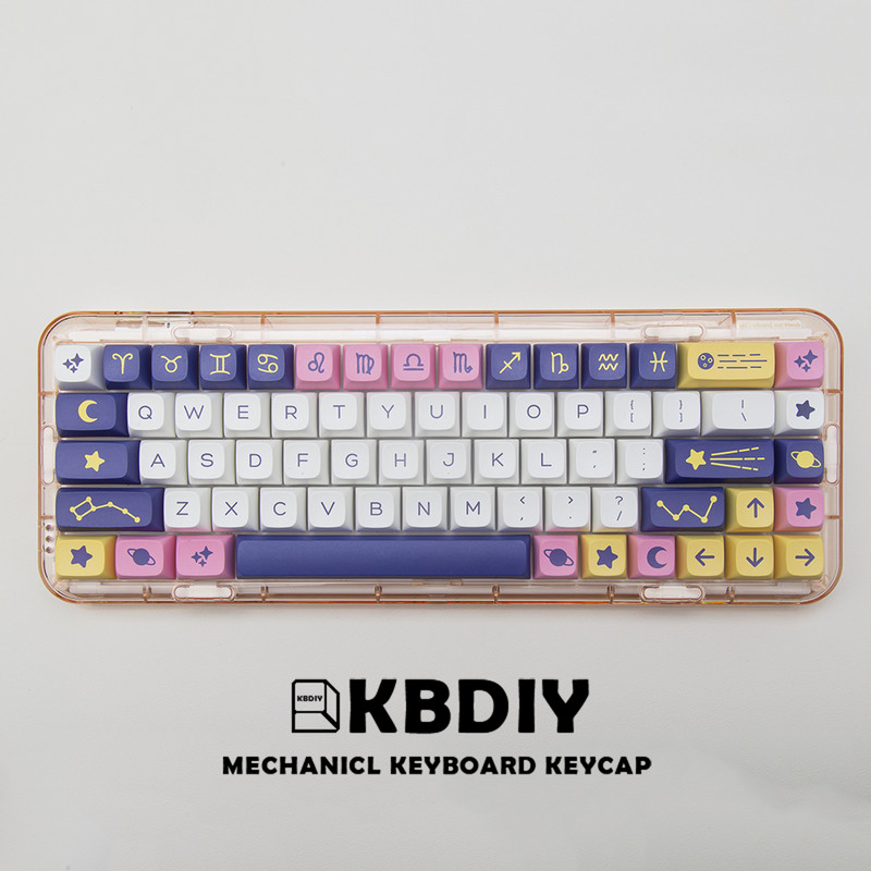 KBDiy 132 tipke Constellation PBT tipkovnice XDA Profile MX Switch Anime Cute Keycap za DIY mehaničku gaming tipkovnicu prilagođeni set