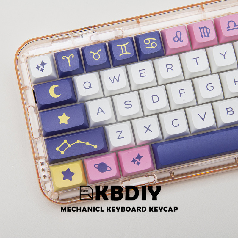KBDiy 132 tipke Constellation PBT tipkovnice XDA Profile MX Switch Anime Cute Keycap za DIY mehaničku gaming tipkovnicu prilagođeni set