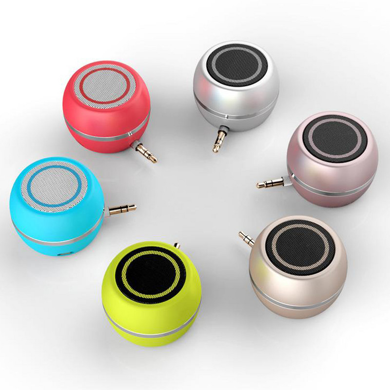 Hordozható mini hangszóró 3 W 3,5 mm-es AUX jack zenei audio lejátszó telefonhoz notebook táblagép Fashion ultra kis törzs