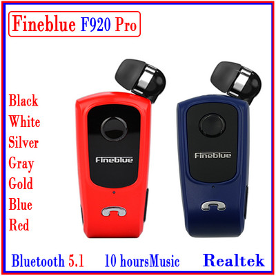 Fineblue F920 Pro Mini Wireless Earphone Retractable Portable Bluetooth Headset Calls Remind Vibration Sport Run Gamer Headphones