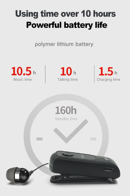 Fineblue F920 Pro Mini căști fără fir, căști portabile Bluetooth retractabile, apeluri reamintiți Vibrații Sport Run Căști pentru jucători