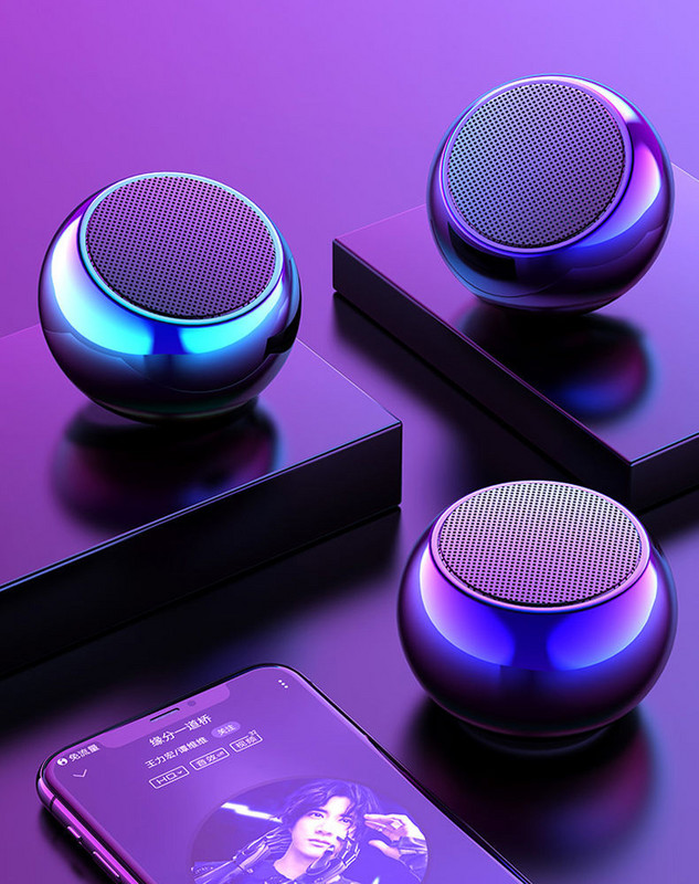 Bežični Bluetooth zvučnik Mini mali prijenosni kućni prijenosni mali čelični pištolj Vanjski subwoofer velike glasnoće Mali zvuk