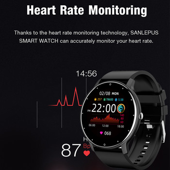 Нов смарт часовник Heart Rate Пълен сензорен екран Спортен фитнес часовник IP67 Водоустойчив Bluetooth За Android ios смарт часовник Мъже Жени