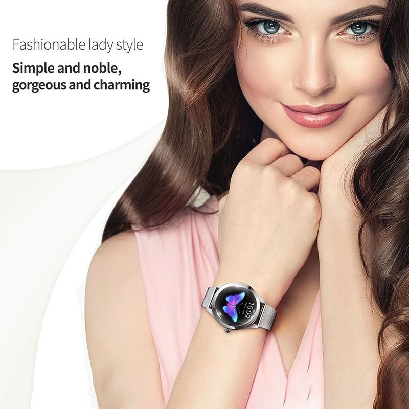 Módne inteligentné hodinky pre ženy KW10 IP68 vodotesné multišportové režimy krokomer srdcový tep inteligentné hodinky fitness náramok darček pre dámu