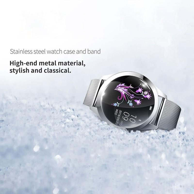 Módne inteligentné hodinky pre ženy KW10 IP68 vodotesné multišportové režimy krokomer srdcový tep inteligentné hodinky fitness náramok darček pre dámu