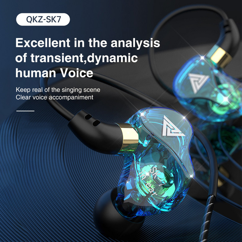 Originalni QKZ AK6 bakreni drajver HiFi žičane slušalice Sportske slušalice za trčanje Bas Stereo slušalice Glazbene slušalice fone de ouvido