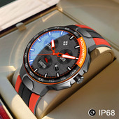 Νέο Bluetooth 5.0 Smart Watch Men IP68 Waterproof 24 Exercise Modes E-15 Smartwatch Γυναικεία παρακολούθηση καρδιακού ρυθμού για Android Ios