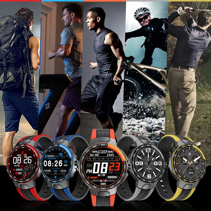 Νέο Bluetooth 5.0 Smart Watch Men IP68 Waterproof 24 Exercise Modes E-15 Smartwatch Γυναικεία παρακολούθηση καρδιακού ρυθμού για Android Ios
