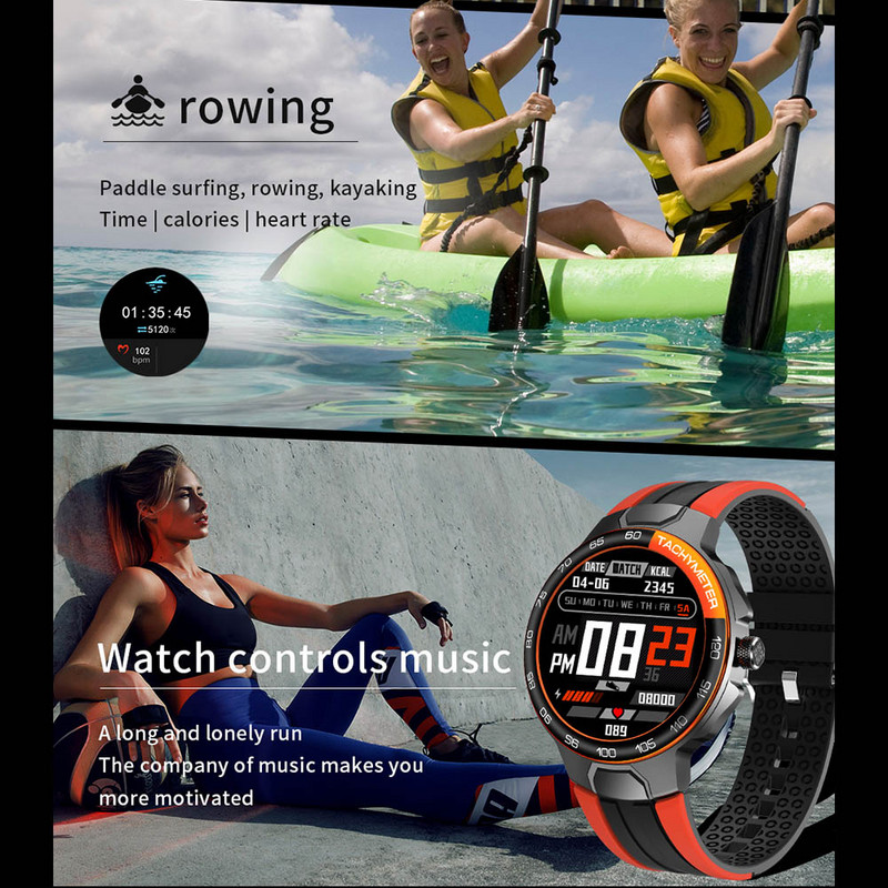Νέο Bluetooth 5.0 Smart Watch Men IP68 Waterproof 24 Exercise Modes E-15 Smartwatch Γυναικεία παρακολούθηση καρδιακού ρυθμού για Android Ios
