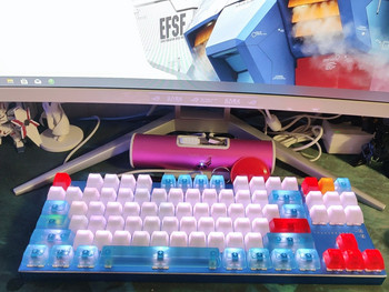 104 Διαφανές κενό καθαρά πλήκτρα Προφίλ OEM ABS KeyCap For Mx Switch Μηχανικό πληκτρολόγιο παιχνιδιών με οπίσθιο φωτισμό RGB προσαρμοσμένο καπάκι πλήκτρων