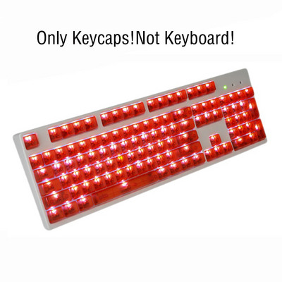 104 prozirne prazne prozirne kapice tipki OEM profil ABS kapica tipki za Mx Switch Mehanička gaming tipkovnica s pozadinskim osvjetljenjem RGB prilagođena kapica tipki