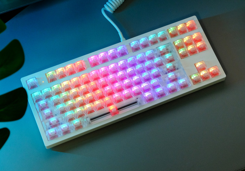 104 prozirne prazne prozirne kapice tipki OEM profil ABS kapica tipki za Mx Switch Mehanička gaming tipkovnica s pozadinskim osvjetljenjem RGB prilagođena kapica tipki