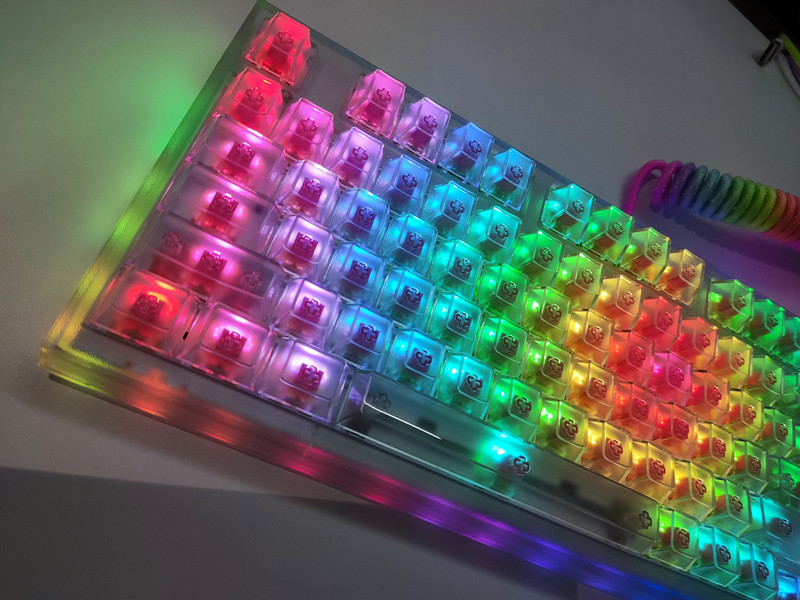 104 prozirne prazne prozirne kapice tipki OEM profil ABS kapica tipki za Mx Switch Mehanička gaming tipkovnica s pozadinskim osvjetljenjem RGB prilagođena kapica tipki