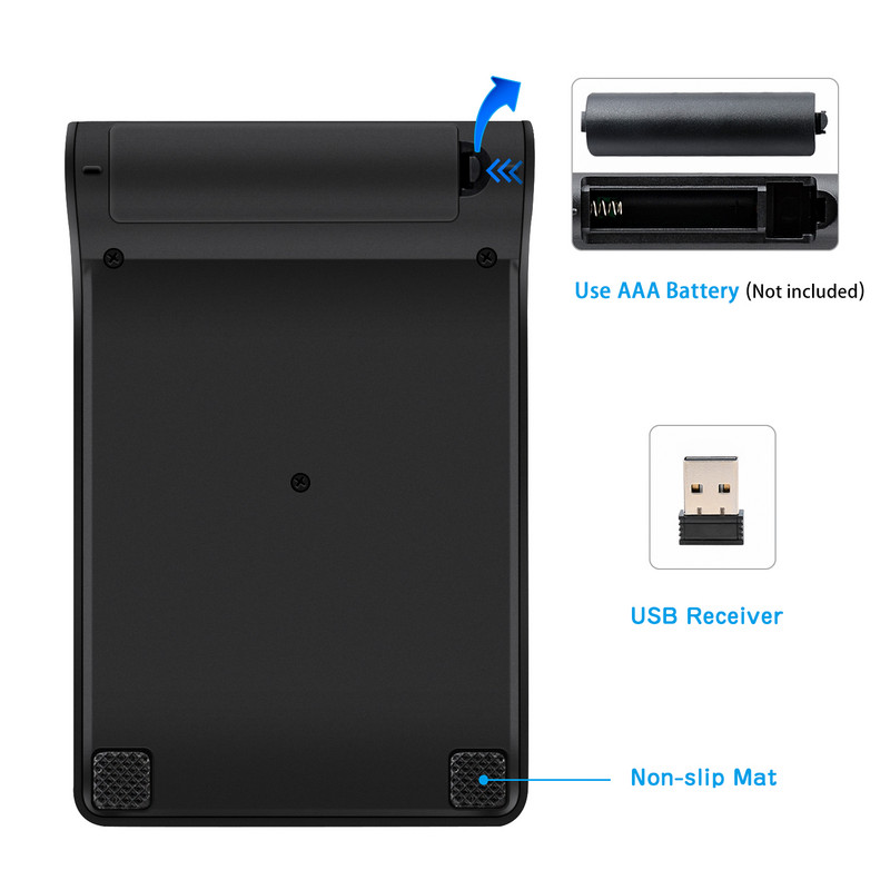 Tastatură fără fir Lefon Mini număr digital Tastatură numerică Banca de contabilitate 18 taste Tastatură Set mouse pentru laptop PC Notebook