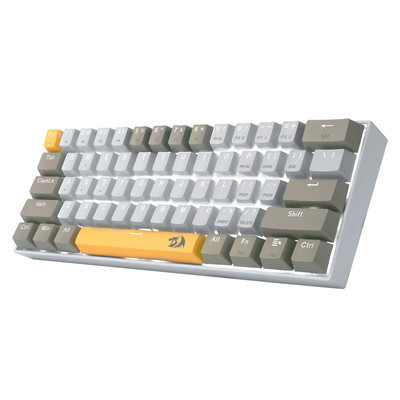 Redragon K606 USB mini mechaninė žaidimų klaviatūra, ruda jungiklis, 61 klavišų laidinis nuimamas laidas, nešiojamas kelionėms