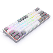 Redragon K617 Fizz mehaaniline klaviatuur USB juhtmega lineaarsed punased lülitid RGB LED taustvalgus 61 klahvi Ergonoomiline disain reisimiseks