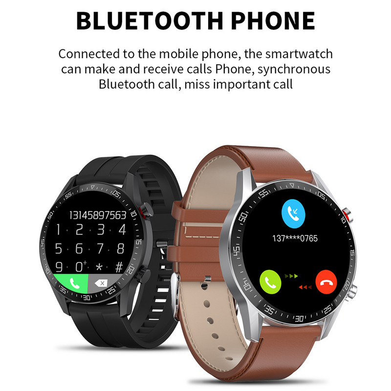 SK7 Plus pametni sat za muškarce, poslovni 1,3-inčni čisti okrugli HD zaslon u boji, puni zaslon osjetljiv na dodir Bluetooth Obavijest o poruci poziva