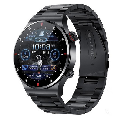 QW33 Smart Watch Bluetooth hívás NFC hozzáférés-vezérlés HR BP Spo2 állapotfigyelés Forgató gomb két menüstílusú okosóra