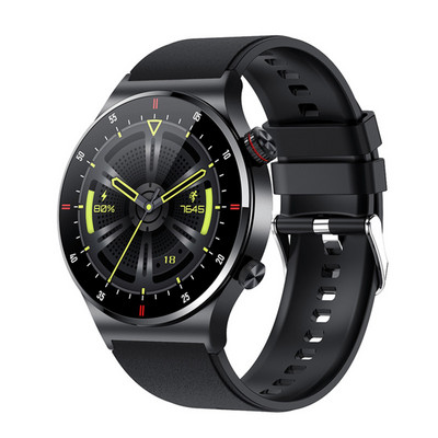 QW33 Smart Watch Bluetooth hívás NFC hozzáférés-vezérlés HR BP Spo2 állapotfigyelés Forgató gomb két menüstílusú okosóra